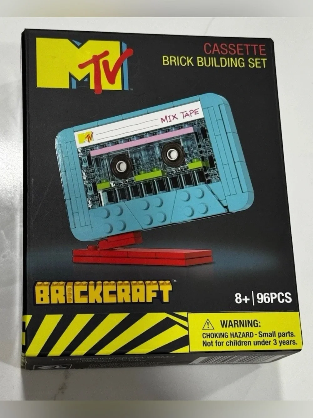 New MTV BRICKCRAFT Cassette Tape Building Brick Set - Retro Mix Tape 96 piece